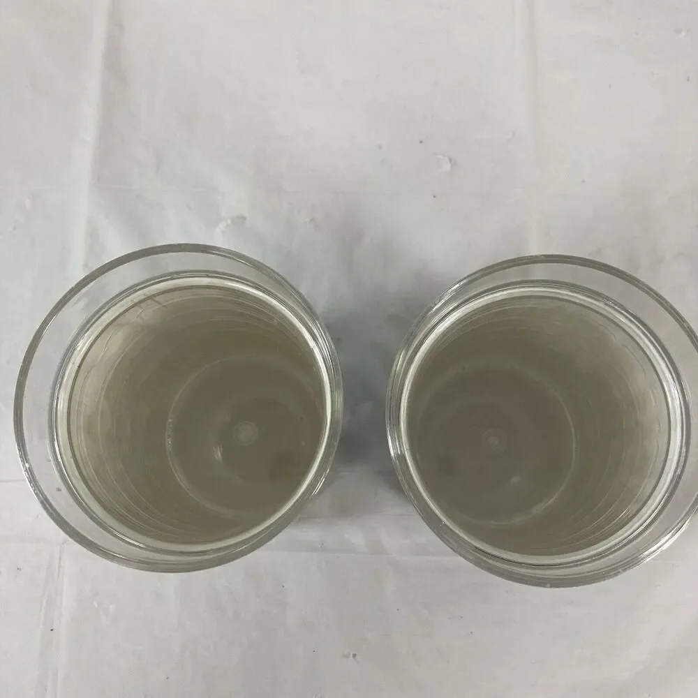 Novelty Crystal Corp Plastic Tumblers Floral Insert 12oz Set Of 2 USA Vintage